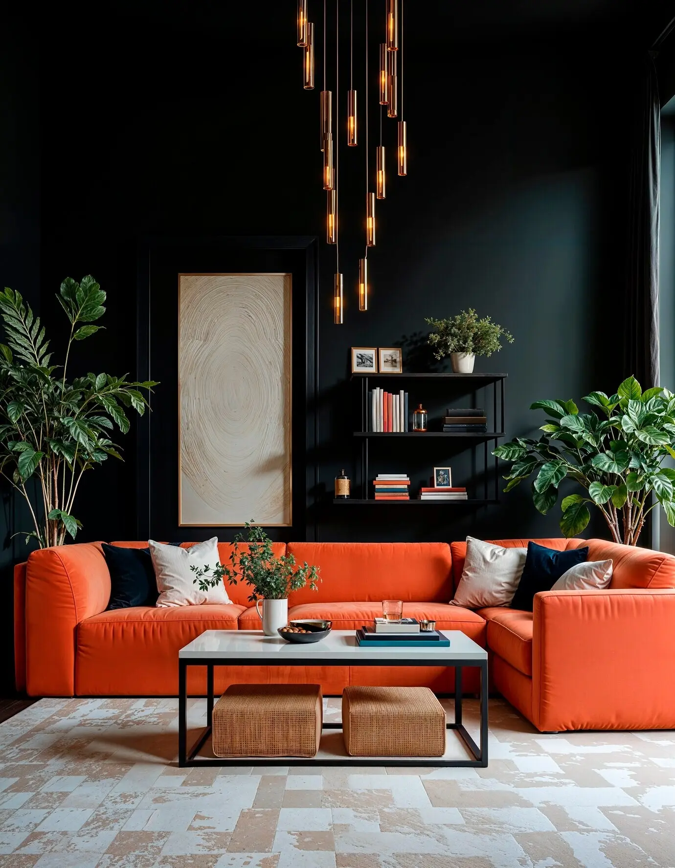 Farbenfrohes pastellfarbenes minimalistisches Interieurdesign